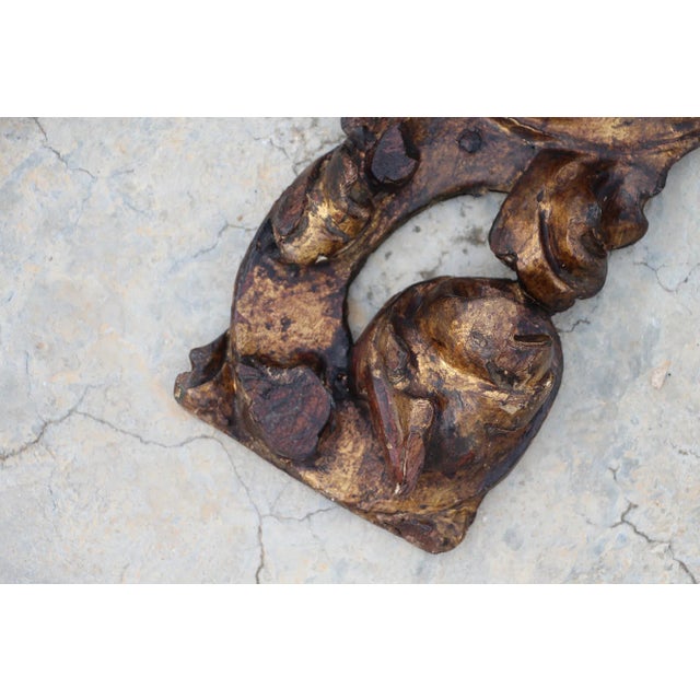 18th Century Wooden Baroque Gold Leaf Ornament For Sale - Image 9 of 13