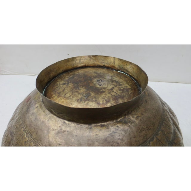Kashmiri Repousse Copper Bowl. For Sale - Image 4 of 12