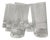 Crystal Juice Glasses in the style of Angelo Mangiarotti, 1980s, Set of 6 For Sale