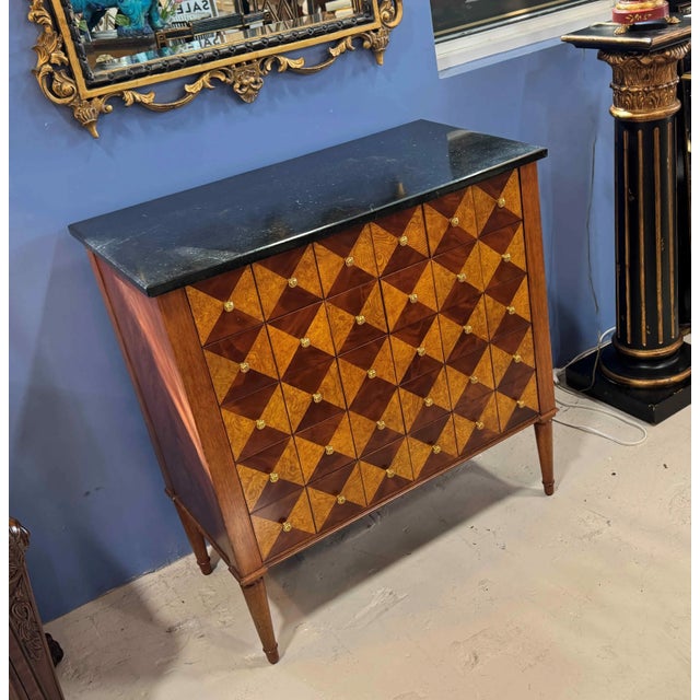 Maitland Smith Marble Top Apothecary Chest For Sale - Image 9 of 14