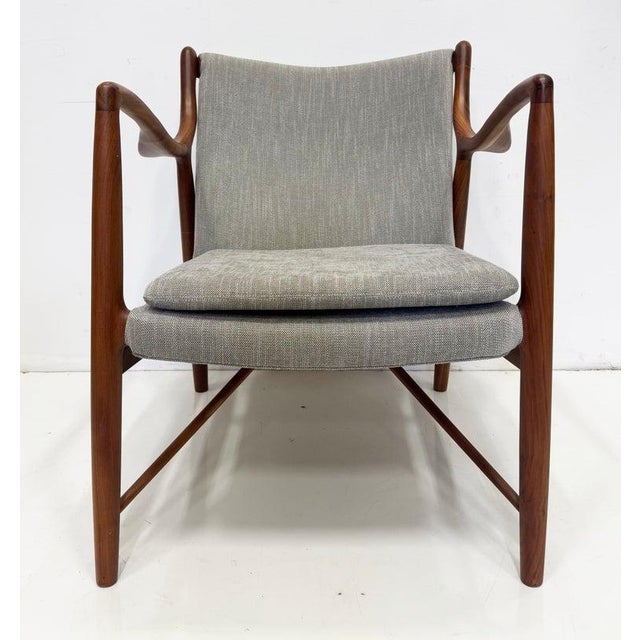 Mid-Century Modern Danish Modern Model 45 Lounge Chair, Finn Juhl Manner, Pair For Sale - Image 3 of 15