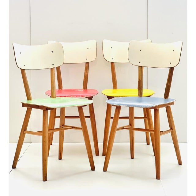 Dining Chairs from Ton, 1960s, Set of 4 For Sale - Image 17 of 18