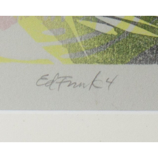 Green Monoprint of a Seated Woman by Ed Funk For Sale - Image 8 of 10