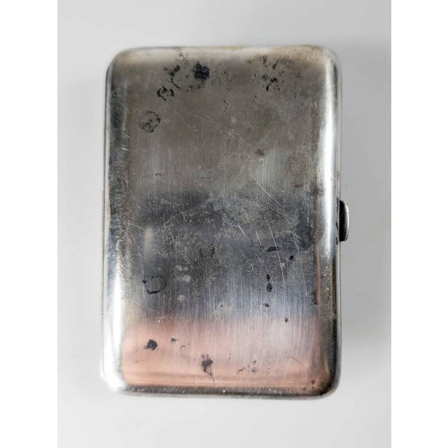 20th Century American Sterling Silver Cigarette Case With Siren & Dolphin by Battin & Co. For Sale - Image 10 of 15
