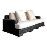 Vintage Ralph Lauren “Modern Organic” Woven Rattan Sofa For Sale