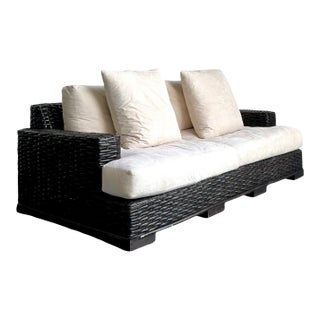 Vintage Ralph Lauren “Modern Organic” Woven Rattan Sofa For Sale