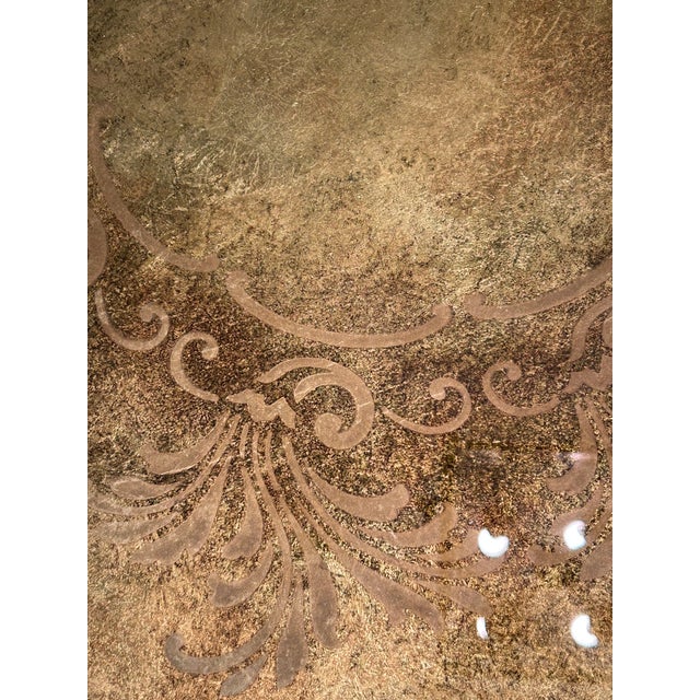Vintage Reverse Painting on Glass Round Coffee Table For Sale - Image 11 of 13