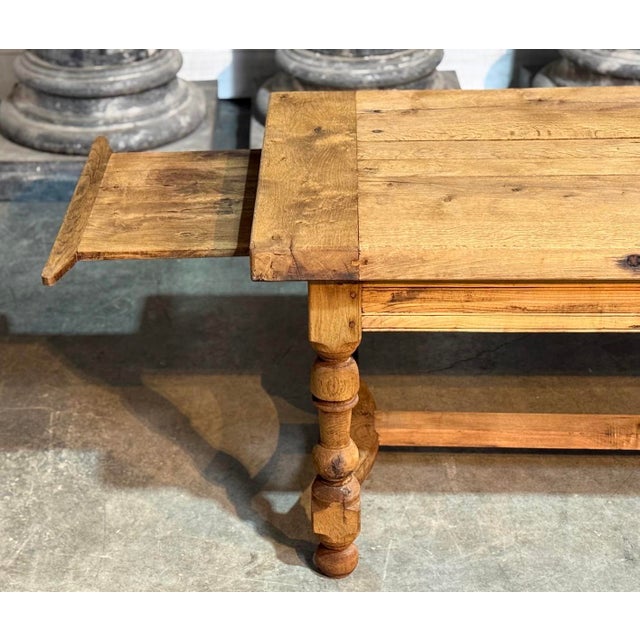 French Oak Farmhouse Dining Table, 1920 For Sale - Image 14 of 18