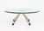 Postmodern Glass Top and Chrome Geometric Coffee Table For Sale - Image 4 of 7