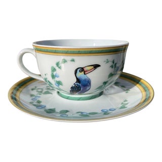 Toucans Model Tea Service by Hermès & Limoges, Set of 36 For Sale
