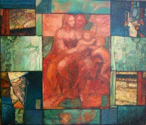 Abstract Painting Avant-Garde Expressionisme Antique Oil Painting Original Soviet Art Ukrainian Artist Schigolev 75-87