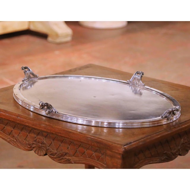 19th Century French Louis XVI Silvered Bronze Surtout De Table Stamped Baccarat For Sale In Dallas - Image 6 of 8