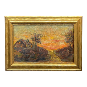 An Impressionist Oil on Board Landscape Painting, France Circa 1920s.