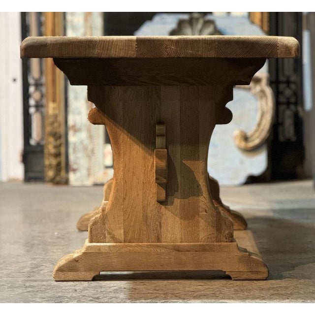Bleached Oak Farmhouse Dining Table, 1920s For Sale - Image 16 of 18