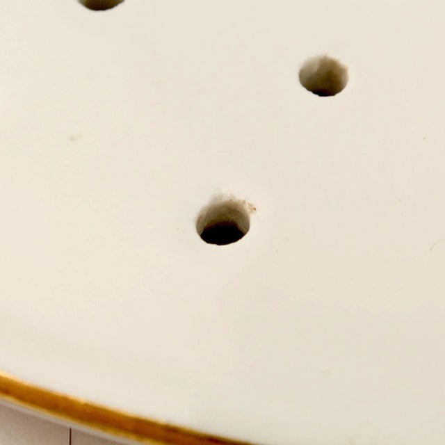 Antique Meissen Porcelain Neu Brandenstein Fish Platter & Strainer Insert - A Pair For Sale - Image 12 of 13