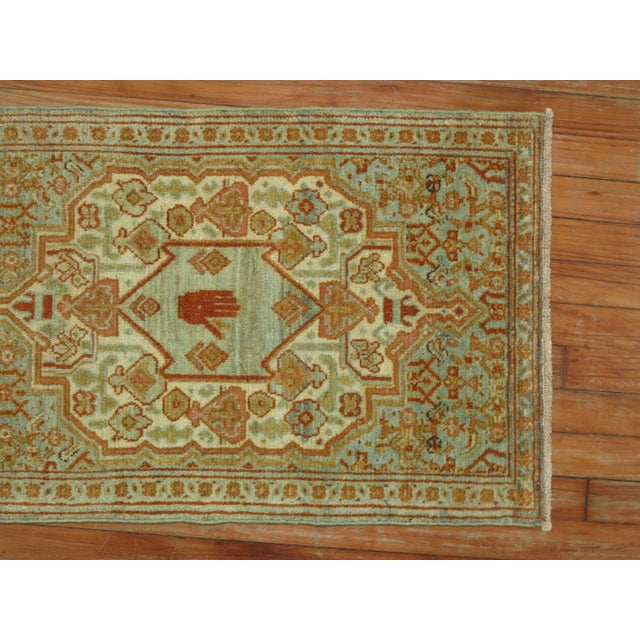 20th Century Antique Zabihi Collection Persian Hand Gesture Rug - 1'10" x 3' For Sale In New York - Image 6 of 7