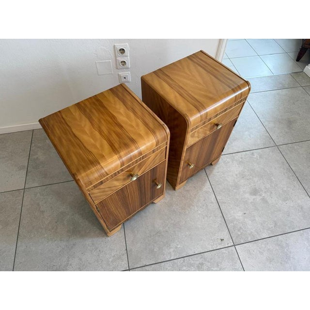 Art Deco Style Bedside Cabinets, 1930s, Set of 2 For Sale - Image 3 of 11