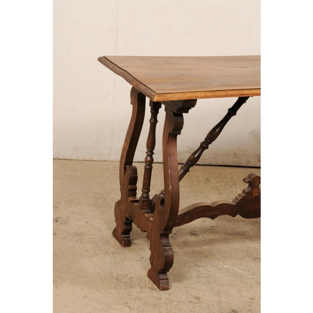 Spanish 19th Century Lyre Desk or Console Table For Sale - Image 10 of 10