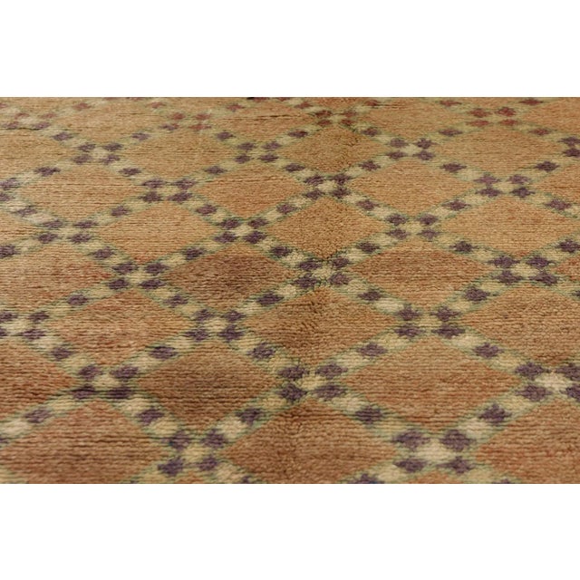 Late 20th Century Vintage Brown Taznakht Morooccan Rug - 04'07 X 09'08 For Sale - Image 5 of 9