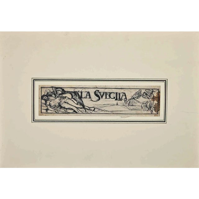 Gabriele Galantara, The Wake Up, Drawing, 1910 For Sale - Image 3 of 3