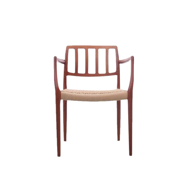 Mid-Century Scandinavian Modern Teak Armchairs Model 66 attributed to Niels O. Møller, 1960s, Set of 4 For Sale