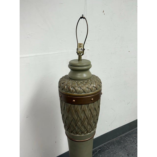 Early 21st Century Lamps Forever, Sun Valley Green Lattice Floor Lamp For Sale - Image 5 of 12