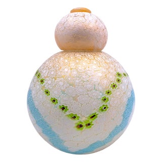 Murano Glass Potiche Vase in Polychrome Murrine with Gold Inclusions by La Murrina, 1980s For Sale