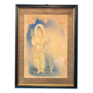 Louise Janin, Hindu Deity Mixed, 1920s, Media on Paper For Sale