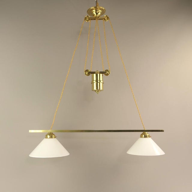 English Billiard Ceiling Light, 1930s For Sale - Image 3 of 10