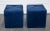 Art Deco Blue Velvet Touch Fabric Blue Stools, Set of 2 For Sale - Image 6 of 8