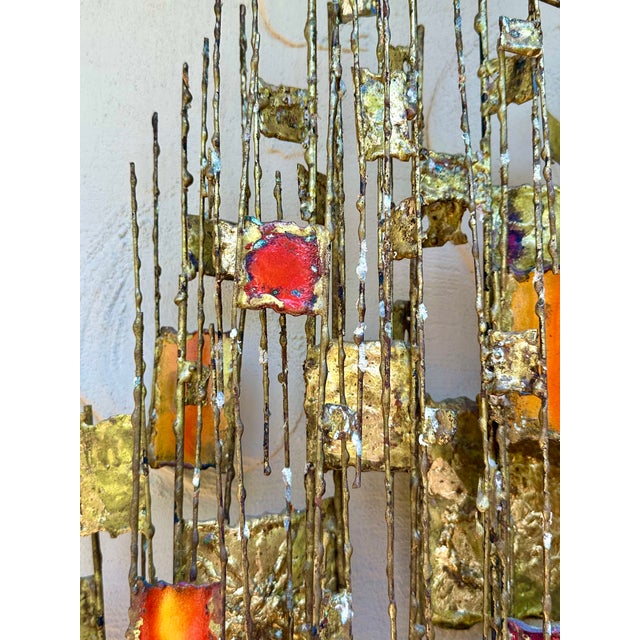 Mid-Century Modern 1970s Abstract Metal Wall Sculpture by Donald Buby of Carmel California For Sale - Image 3 of 12