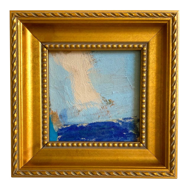 "Blue Scene" 2026 Framed Mini Painting by Jessalin Beutler For Sale