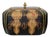 Mid 20th Century Maitland Smith Hand Painted Fabric Black Floral Design Wood Interior Hinged Box For Sale