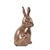 Roscoe the ceramic rabbit just hopped into the group of lovely whimsical animal friends. He is showing off his new finish...