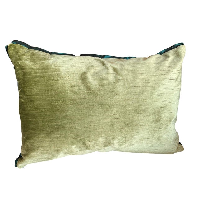 Vintage Chinoiserie Floral Pillow For Sale - Image 4 of 5