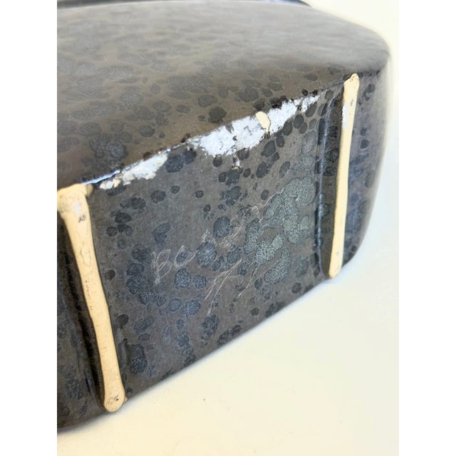 1970s Dark Gray Ceramic Vase from Nereo Boaretto, 1972 For Sale - Image 5 of 7