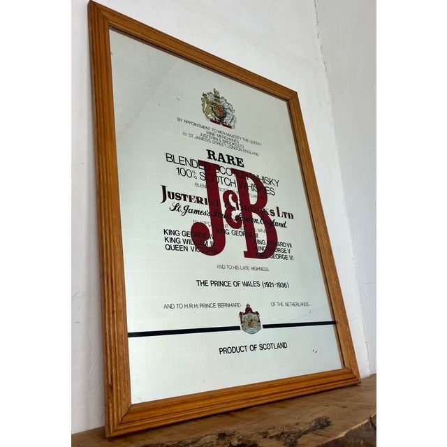 Vintage J & B Scotch Whisky Advertising Mirror, 1970s For Sale - Image 12 of 16