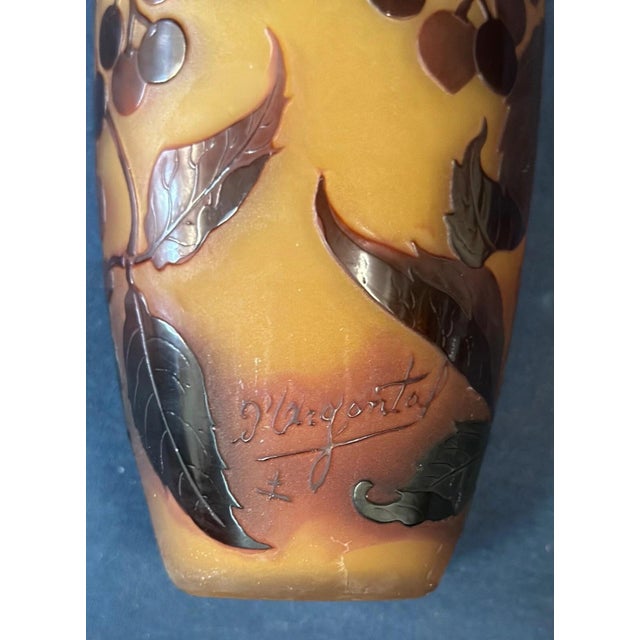 Glass Early 20th Century D'Argental Art Glass Vase For Sale - Image 7 of 7