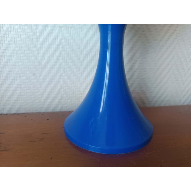 Space Age Table Lamp in Blue and Opaline, 1970 For Sale - Image 9 of 11
