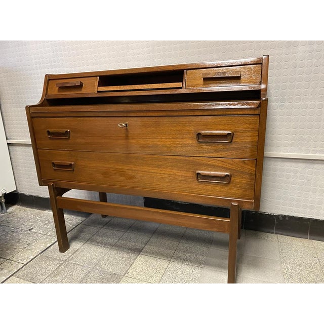 Wood Teak Secretaire by Arne Wahl Iversen for Vinde Møbelfabrik, 1960s For Sale - Image 7 of 18