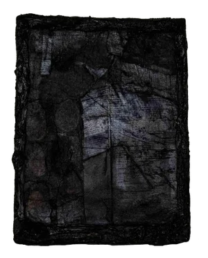Andrea Nurcis, Black Composition, Original Mixed Media on Canvas, 1987