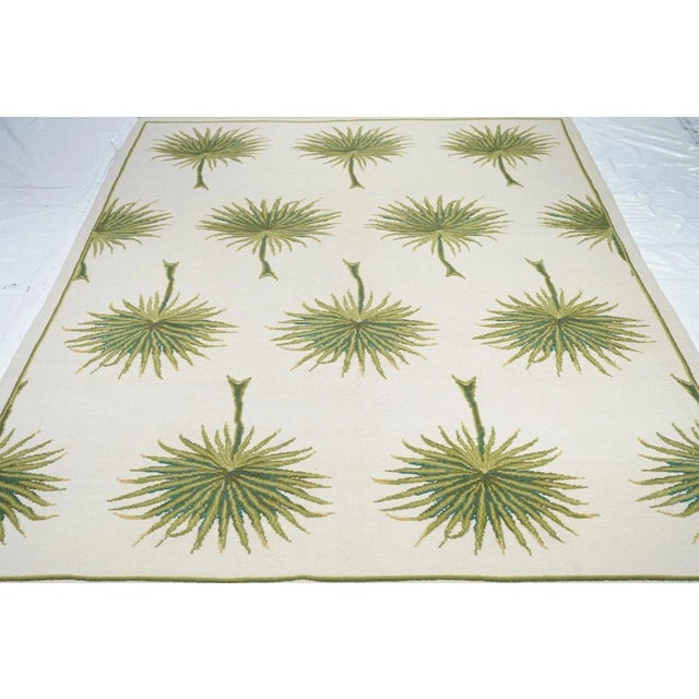 Green Sumak Rug 6' X 9' For Sale - Image 8 of 10