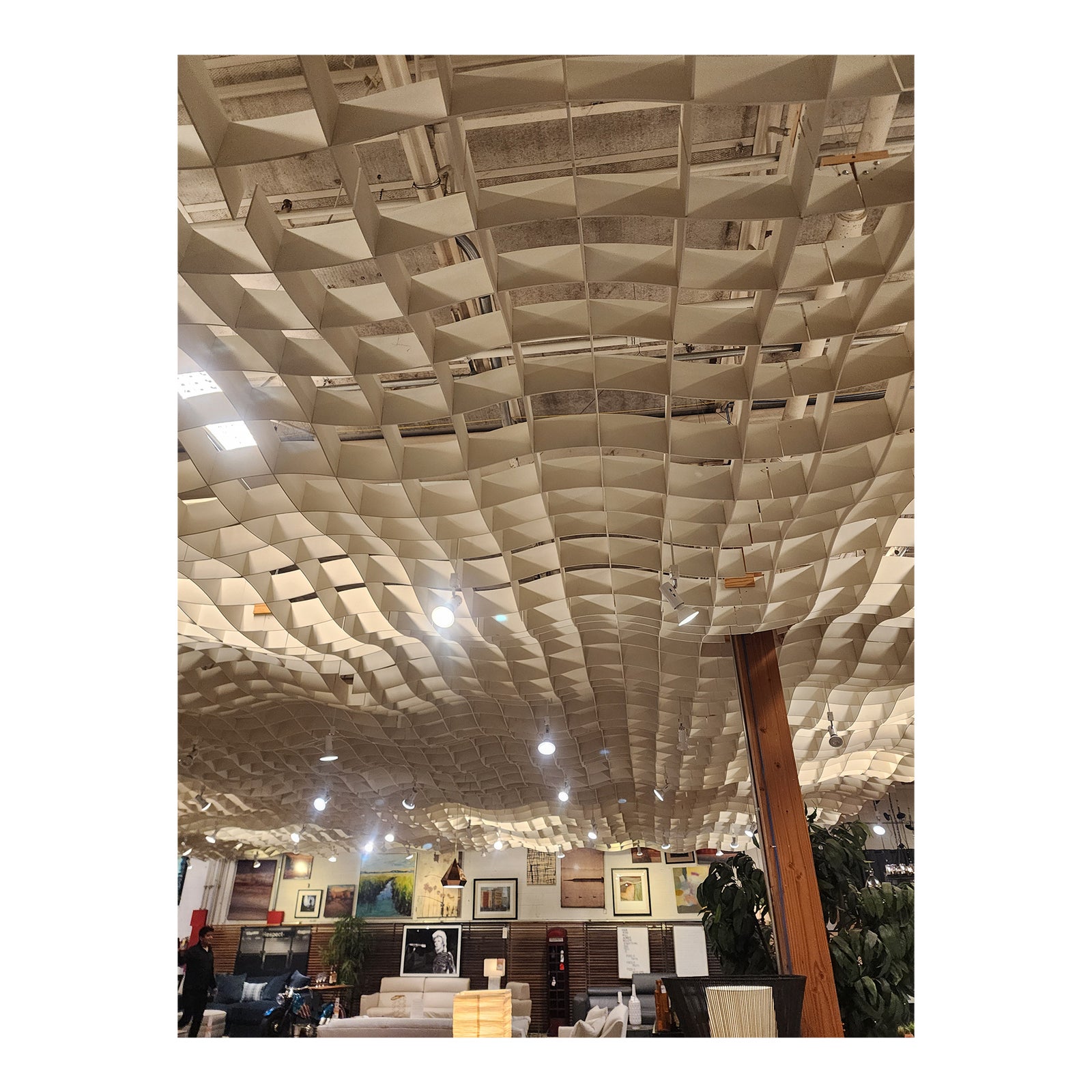 Architectural Wave Ceiling | Chairish