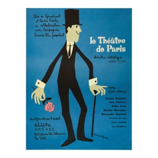 2020 Reissue of French Theatre Poster, "Le Théâtre De Paris", Normand Hudon For Sale