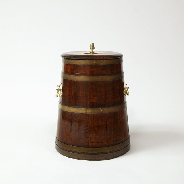 English English Brass-Bound Mahogany Barrel For Sale - Image 3 of 8