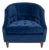 Tufted, Barrel-Style Armchair Upholstered in a Royal Blue Velvet Fabric For Sale