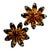 1950s Signed Weiss Crystal Flower Clip Earrings - 2 Pieces For Sale