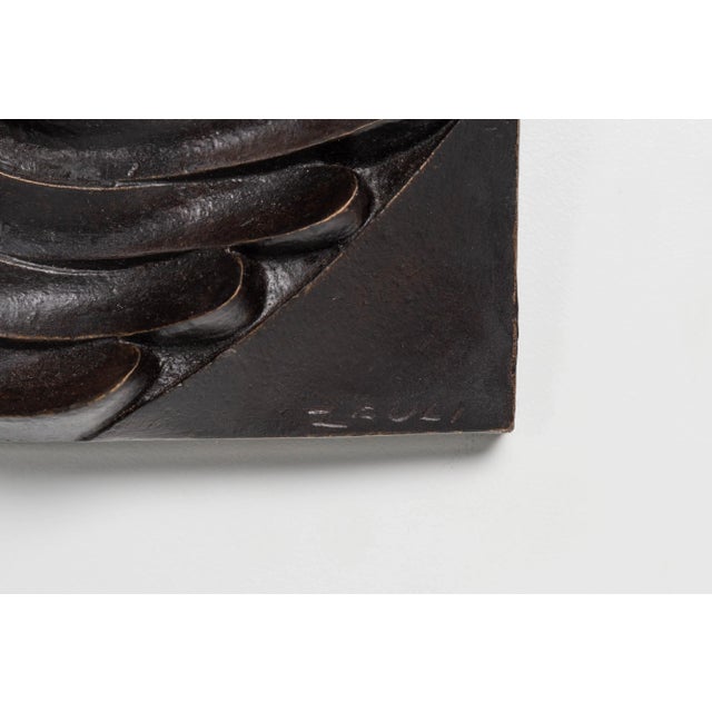 Italian Bronze Wall Sculpture by Carlo Zauli, 1960s For Sale - Image 6 of 13