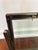 Striking vintage Art Deco-style tilt picture frame crafted in dark, nearly black wood with a textured faux-shagreen...