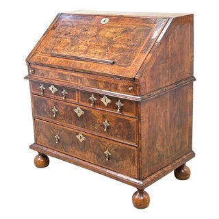 Queen Anne Walnut Bureau, 1705 For Sale